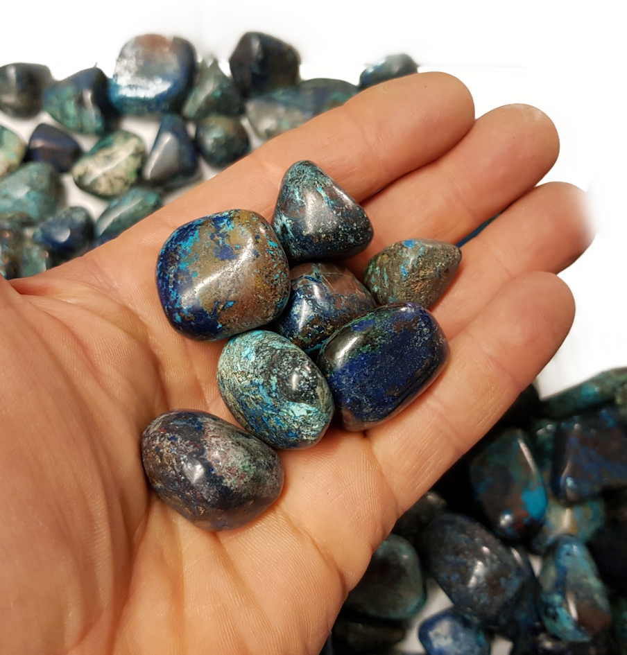  Shattuckite - Trumlad sten - handpolerad  - AA - 4