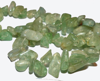 Äkta Grön Månsten (Green Moonstone) Chip Halsband - 2