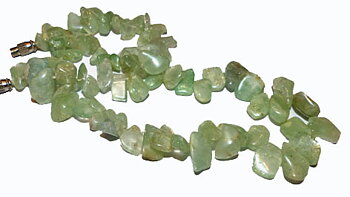 Äkta Grön Månsten (Green Moonstone) Chip Halsband
