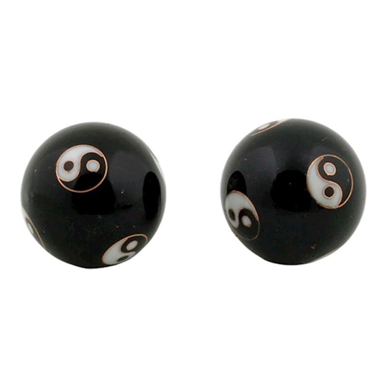 Kinesiska Hälsokulor - Svart Yin Yang - 3.5cm