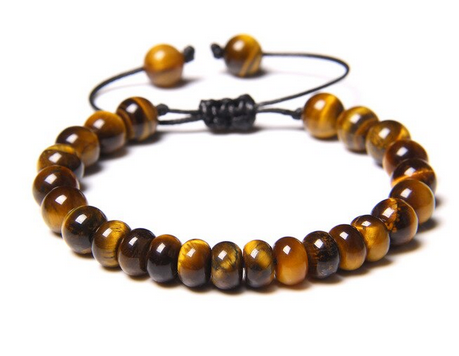 Tigeröga armband - 5x8mm / 8mm Pärlor