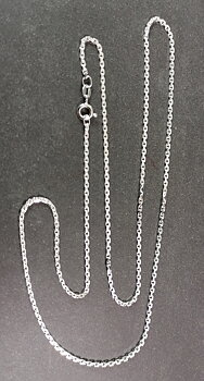 Diamond Cut Oval kabelkedja  i Sterling Silver  - 1,8mm