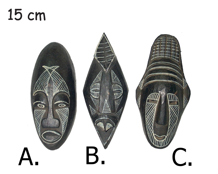 Mini Tribal Mask från Borneo