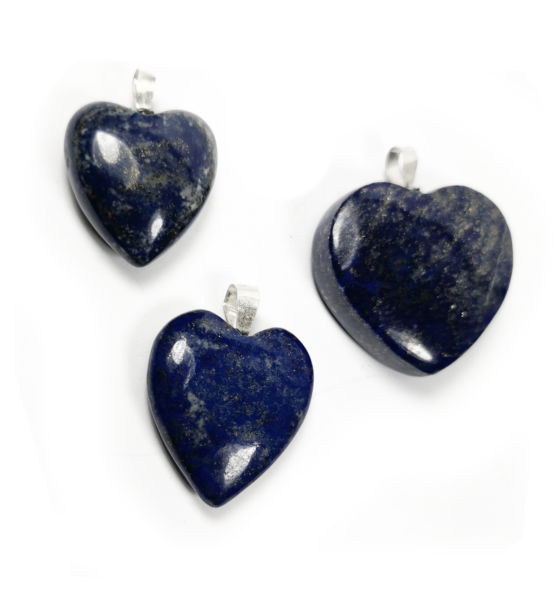 Lapis Lazuli Hjärta Hänge med Silver top - 2