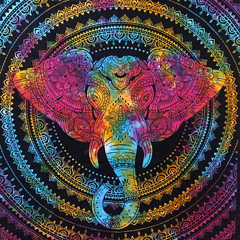 Väggbonad  - Elefant i Batik