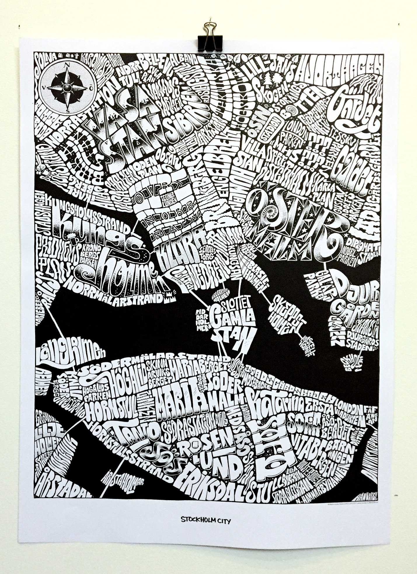 Stockholm Typography Map