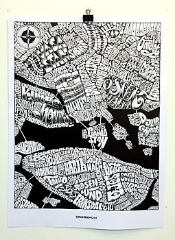 Stockholm Typography Map