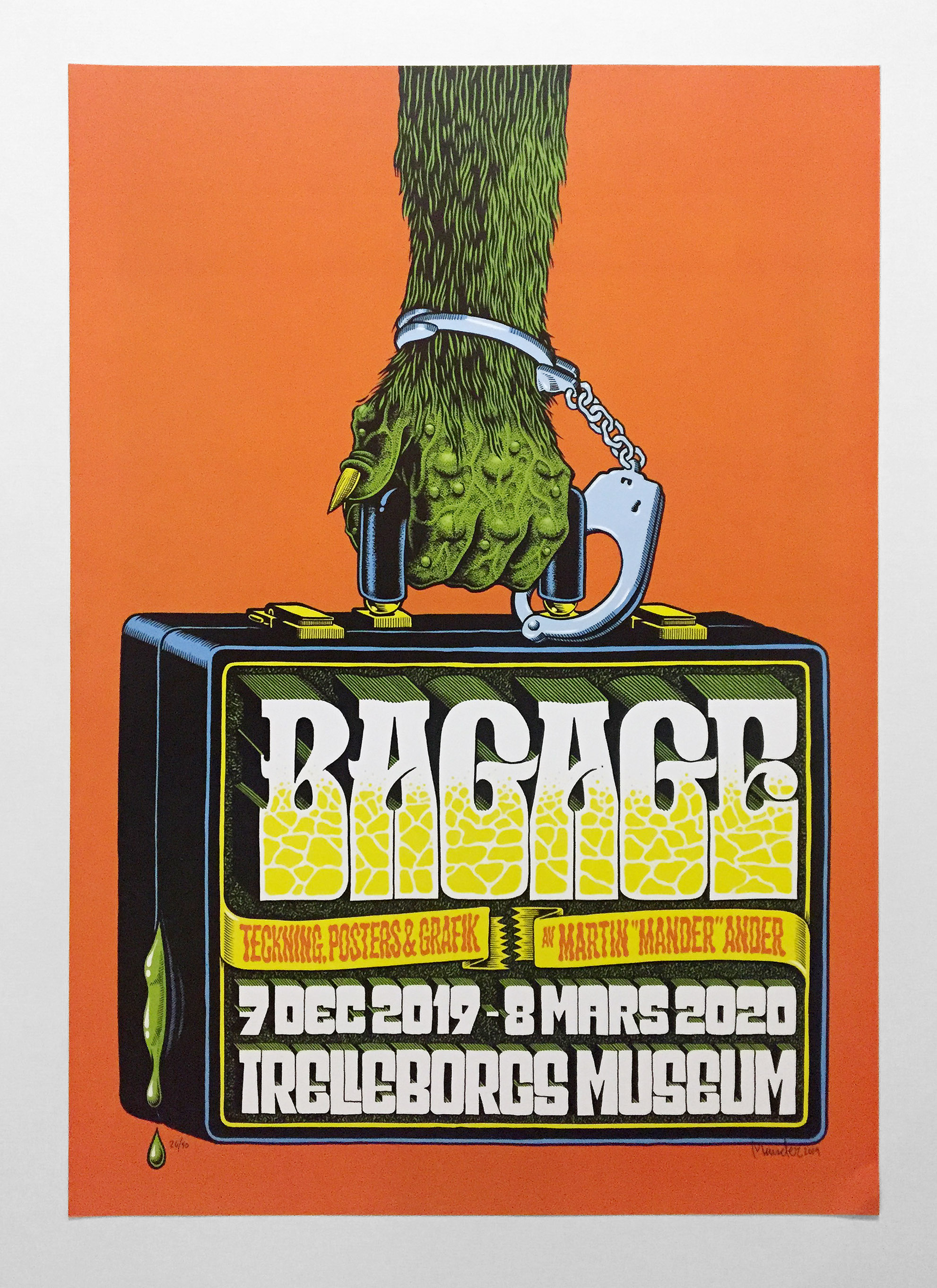 Mander - Bagage Exhibition Poster Orange