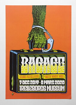Mander - Bagage Exhibition Poster Orange