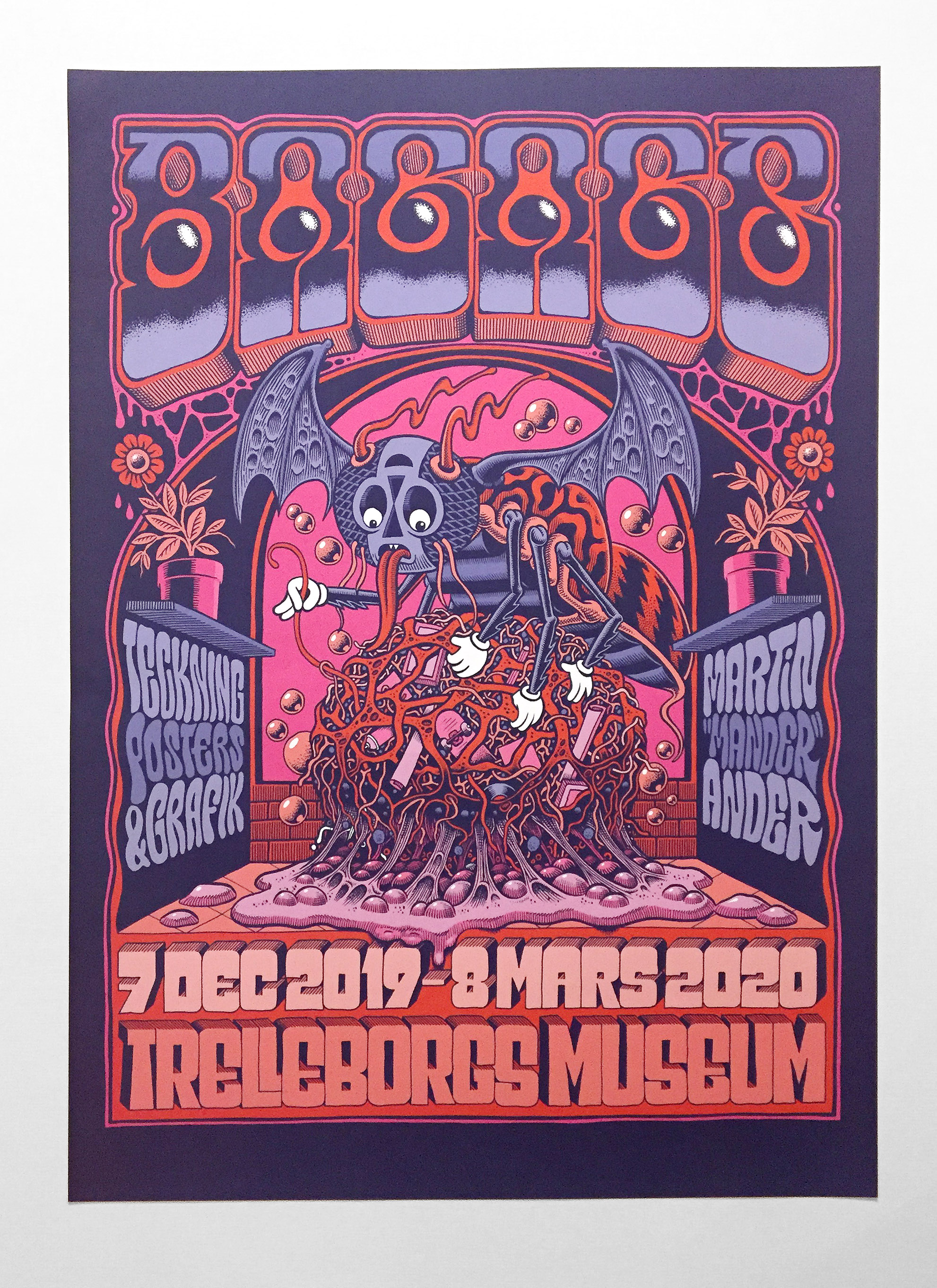 Mander - Bagage Exhibition Poster Purple