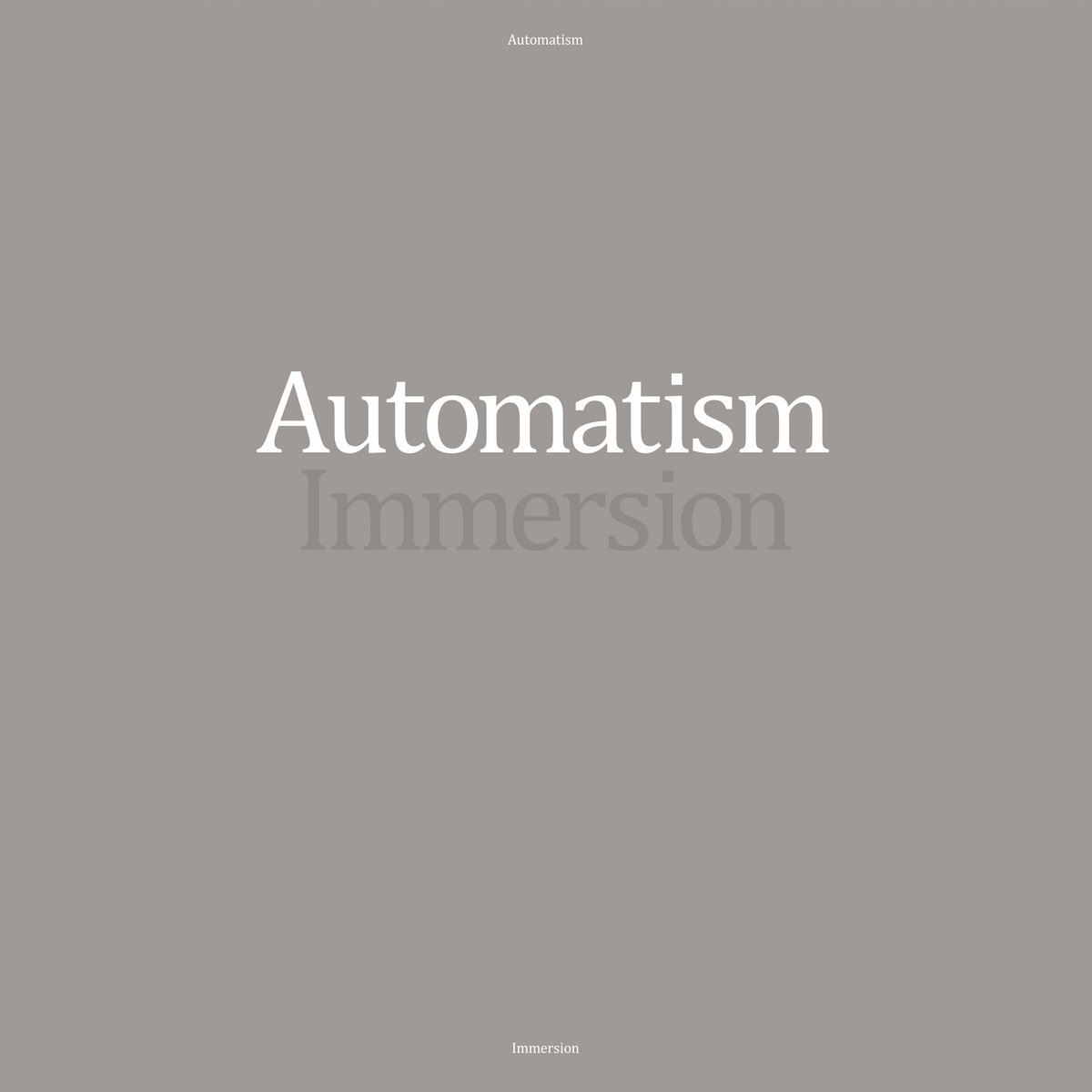 AUTOMATISM - Immersion CD