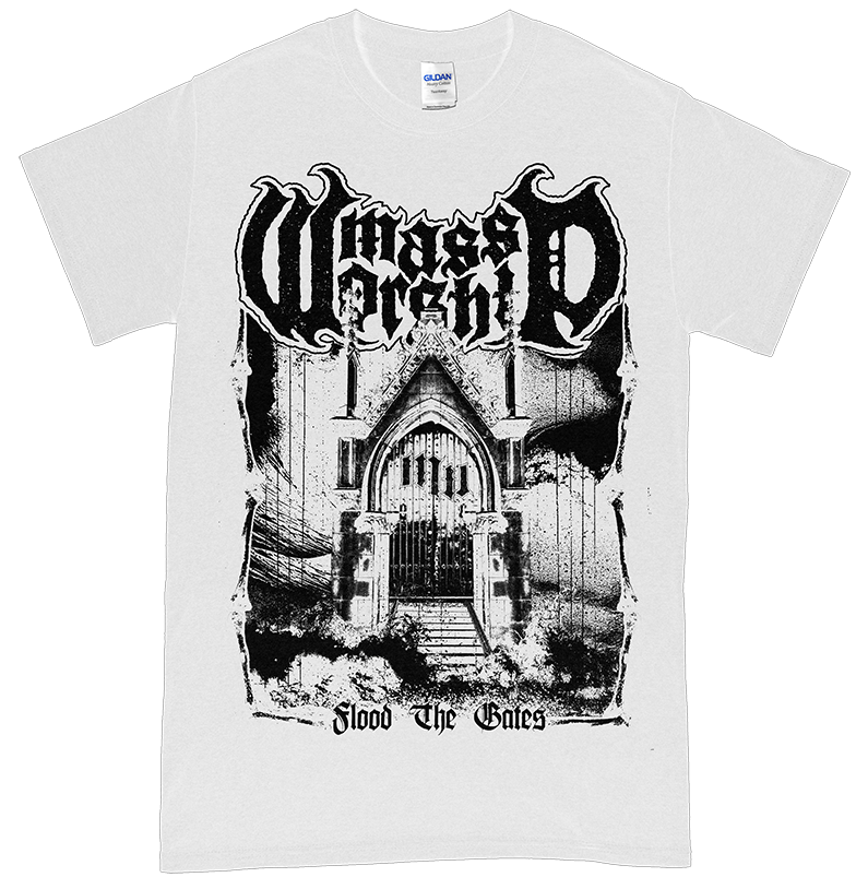 MASS WORSHIP - Flood The Gates White T-shirt