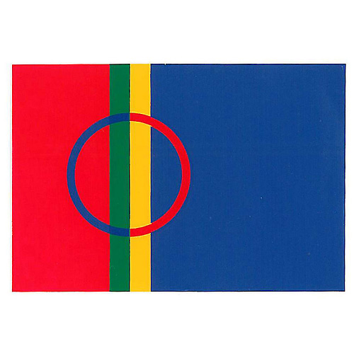 Aufkleber Samische Fahne - Lappland-Shop