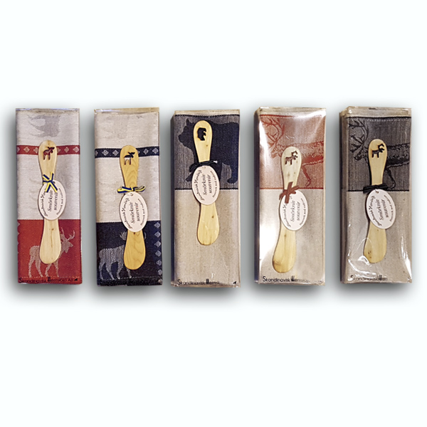 Set Buttermesser & Küchentuch Elch schwarz - 3