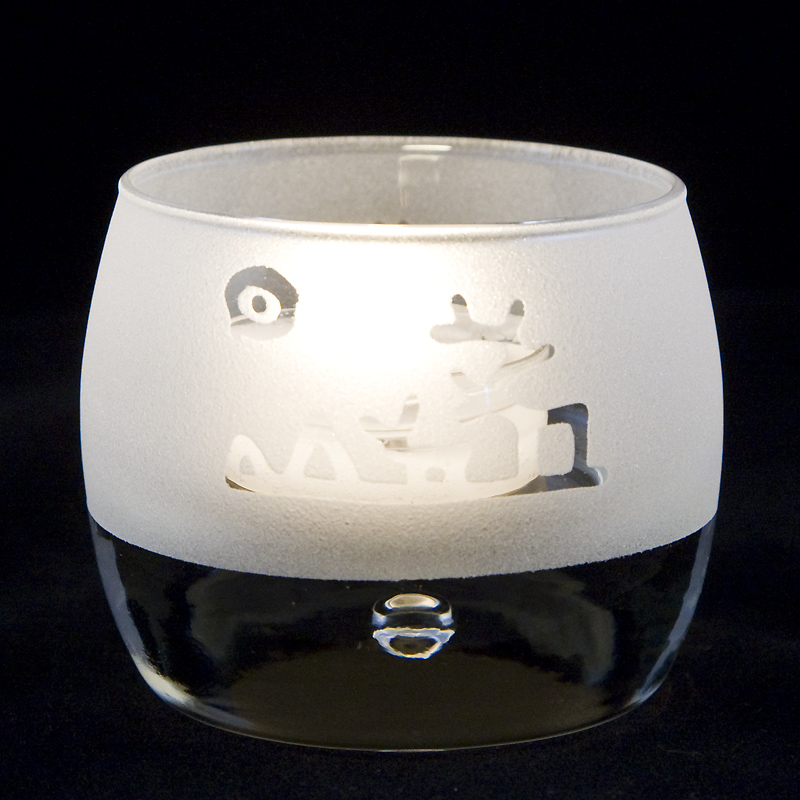 Windlicht Rentiere und Zelte - 2