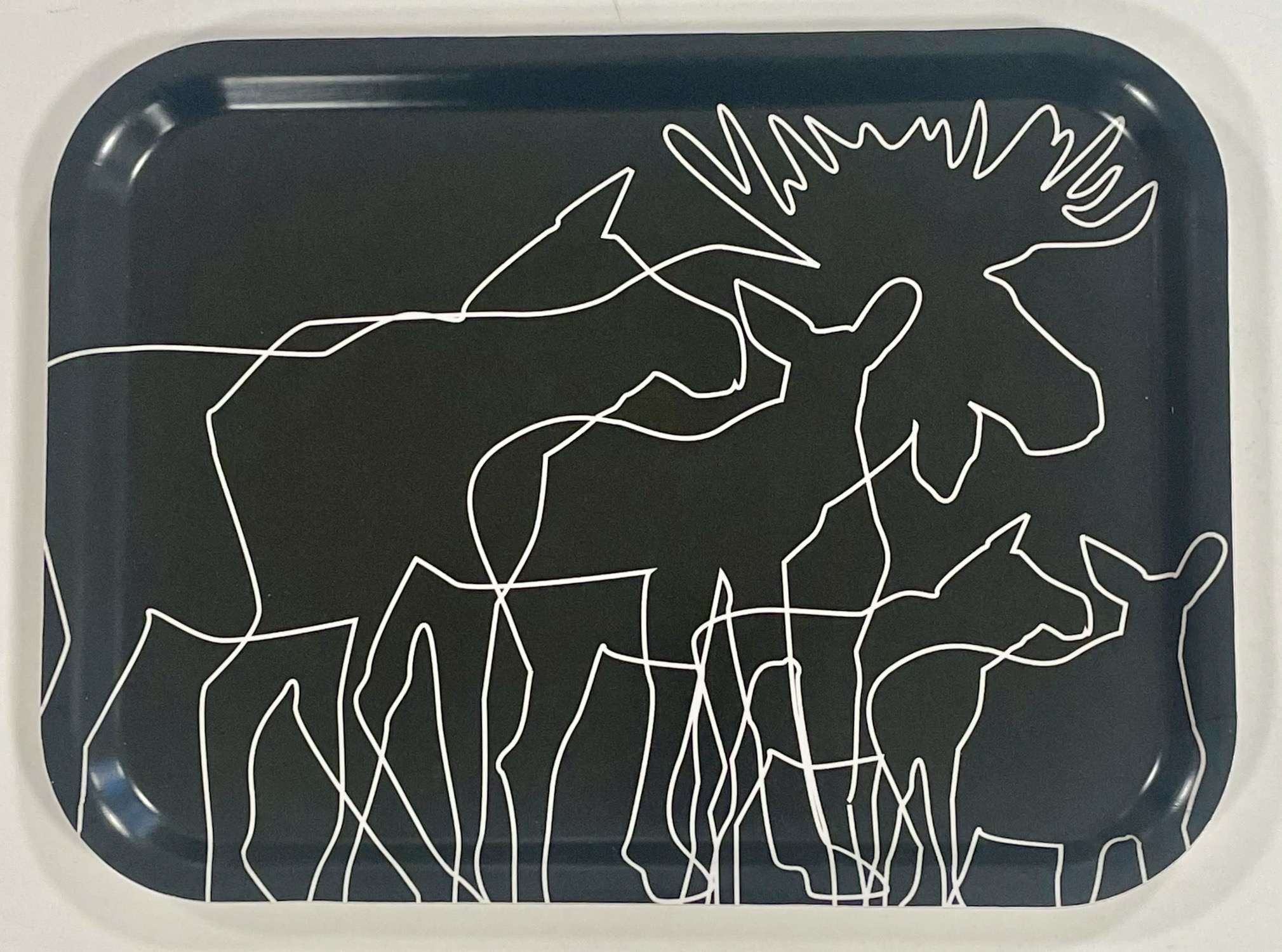 Tablett Elch schwarz