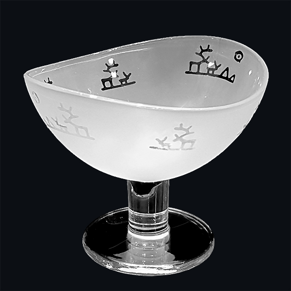 Schale mit Fuss Lappland - verschiedene Motive - 2
