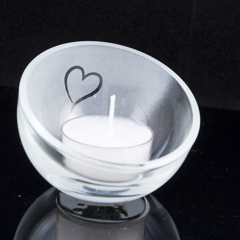 Windlicht Kleine Schale mit  Herz - 2