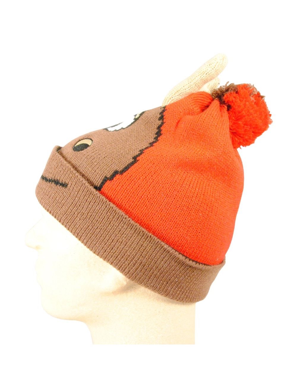 Strickmütze Lustiger Elch mit Hörnern - 2