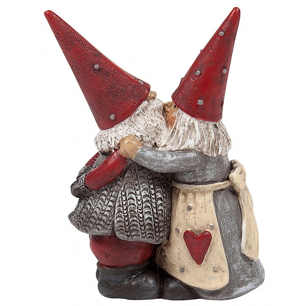 Weihnachtsmann Håkan und Stina küssen sich