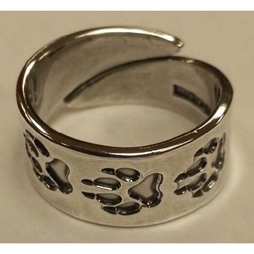 Ring Wolfsspuren oxidiert - 3