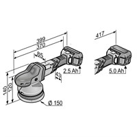 Flex Oscillerande XFE15 150 18.0-EC Komplett m. batterier - 3