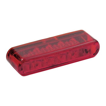 BAKLYSE LED "SHORTY" RÖTT E-MÄRKT GLAS