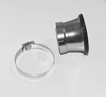 INSUGSTRATT I ALUMINIUM 49 MM. LÅNG.  ANSLUTNINGS DIAMETER MOT FÖRGASARE 54 MM.