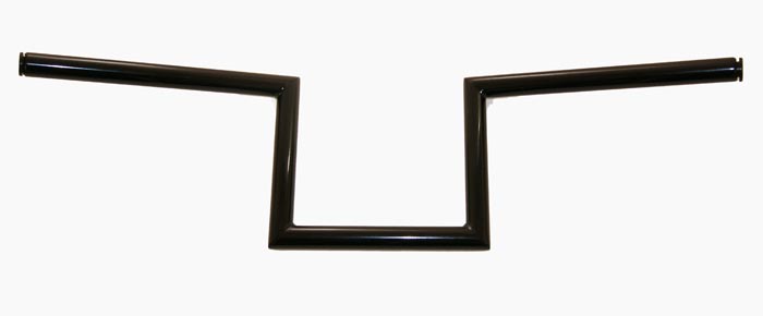 STYRE JAMMER SVART PULVERLACK "Z", (TEXAS STYRE) 1" DIAMETER 8" HÖGT, MED INPRESSNINGAR - 2