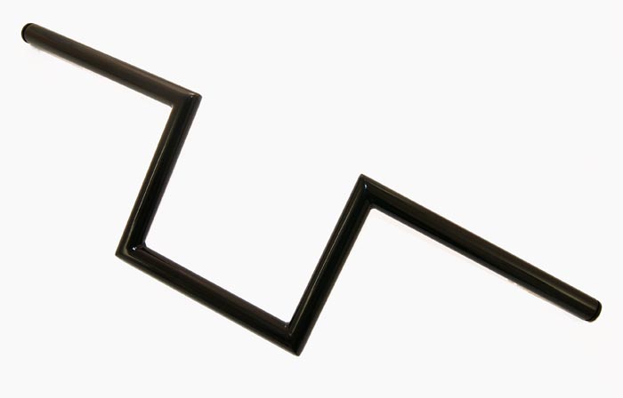 STYRE JAMMER SVART PULVERLACK "Z", (TEXAS STYRE) 1" DIAMETER 8" HÖGT, MED INPRESSNINGAR