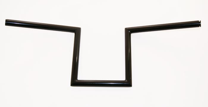 STYRE JAMMER SVART PULVERLACK  "Z", (TEXAS STYRE) 1" DIAMETER 10" HÖGT, MED INPRESSNINGAR - 2