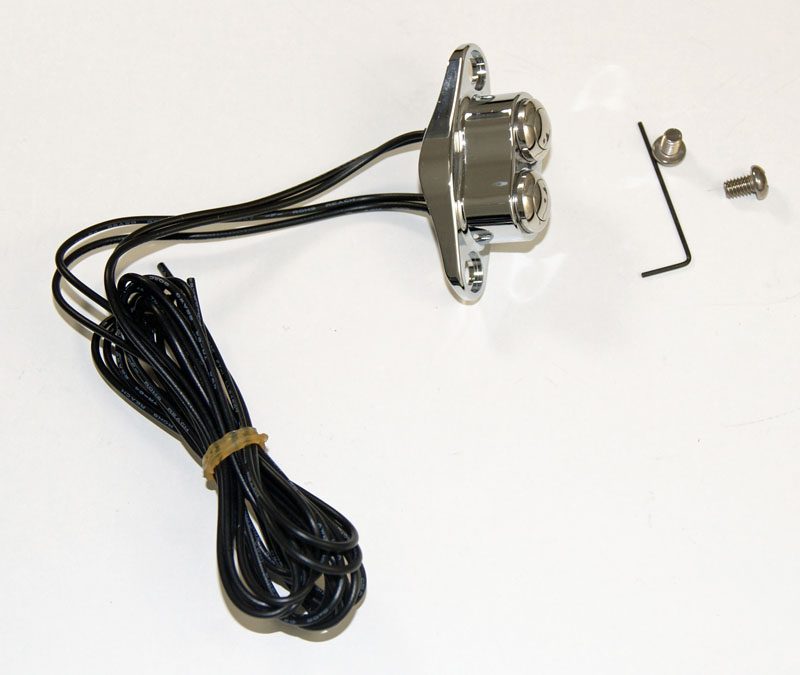 STRÖMBRYTARE KROMAD ALUMINIUM MED 2 ST. ROSTFRIA MICRO KONTAKTER.