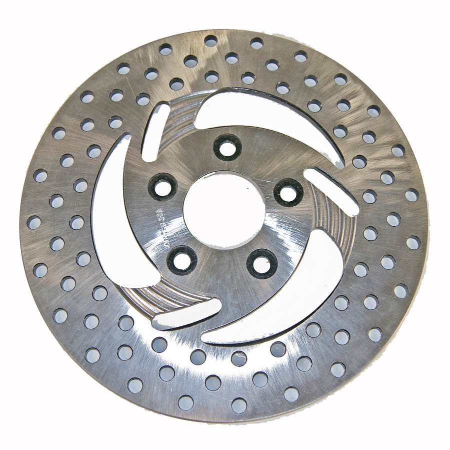 BROMSSKIVA ROSTFRI  "CUT OUT" FRAM  11,5" DIAMETER HD 1984-99, VÄNSTER  SIDA FRAM