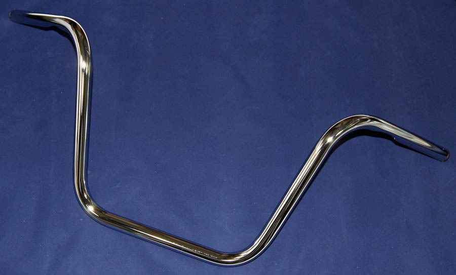 STYRE 1" APE HANGER 32 CM KROMAT, MED INPRESSNINGAR - 2