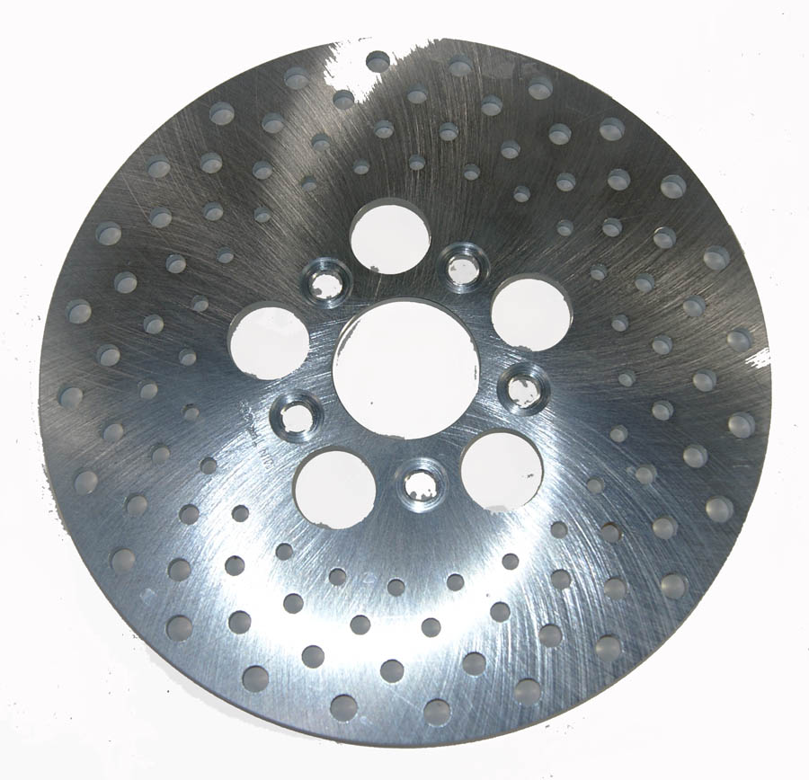 BROMSSKIVA 10" FRAM / BAK  HD 1973-80, CENTRUM HÅL DIAMETER  50 MM. , 3/8" BULTHÅL