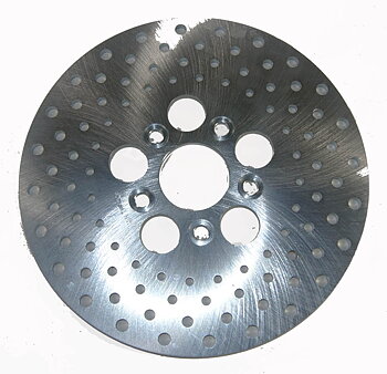 BROMSSKIVA 10" FRAM / BAK  HD 1973-80, CENTRUM HÅL DIAMETER  50 MM. , 3/8" BULTHÅL