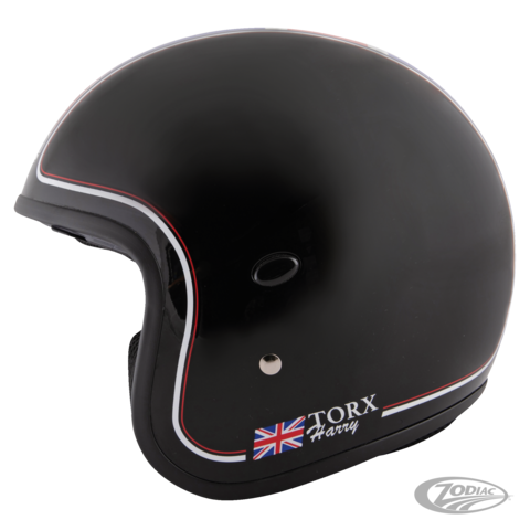 HJÄLM "TORX HARRY HELMETS" MED INBYGGT FLIP VISIR, UNION JACK,  EU GODKÄND, STORLEK LARGE 59-60 CM. - 4