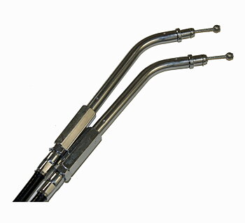 GASVIRE / RETURVIRE HD XL SPORTSTER  2004-10, 8" LÄNGRE ÄN ORIGINAL, 30 GRADERS BÖJ VID HANDTAGET. ERSÄTTER ORIGINAL HD: 56884-07, 56886-07