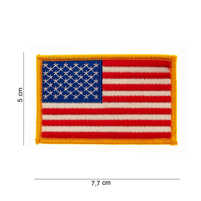 TYGMÄRKE USA FLAGGA, 5X7,7 CM STOR