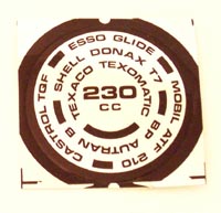 DECAL OLJEREKOMENDATION GAFFELBEN TRIUMPH 230  CC