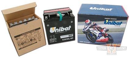 BATTERI UNIBAT AGM, HD 1997-19 Softail, 1997-03 Sportster, 1991-07 Dyna, 2007-17 VRSC, Buell S2, S3, S3T, X1, S1