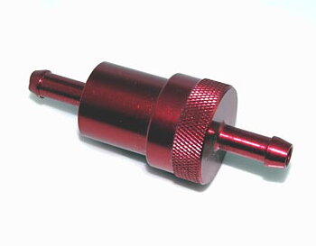 BENSINFILTER ALUMINIUM RÖD