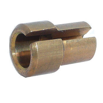 VIRE STOPP I MÄSSING, STÖRSTA DIAM. 9,5 MINSTA DIAM. 7,6 MM. 14,3 MM. LÅNG