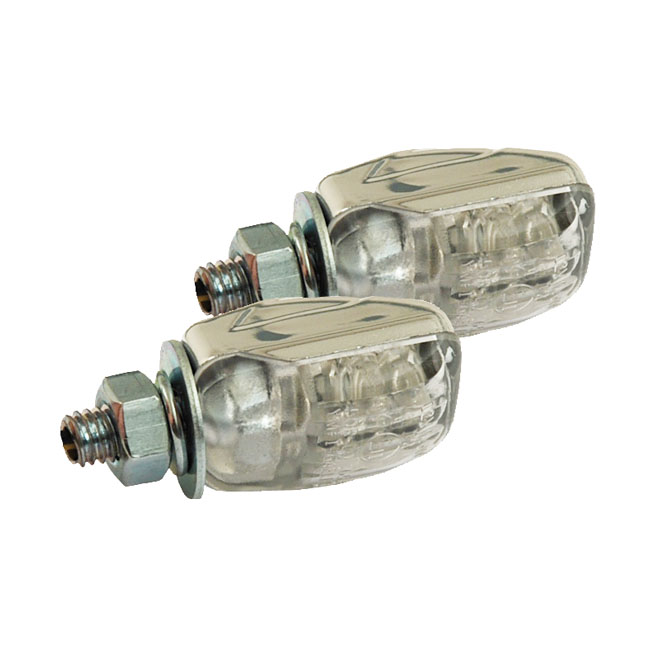 MICRO BLINKERS E-MÄRKTA LED "PICCO" KROMAT HUS