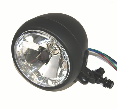 FRAMLAMPA "TORPEDO" SVART E-MÄRKT