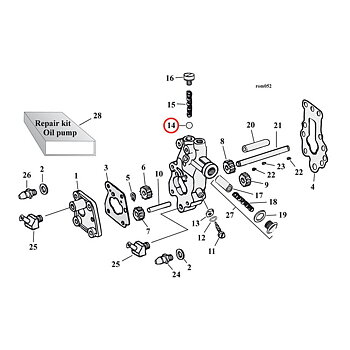 Kula till check valve oljepump/Koppling