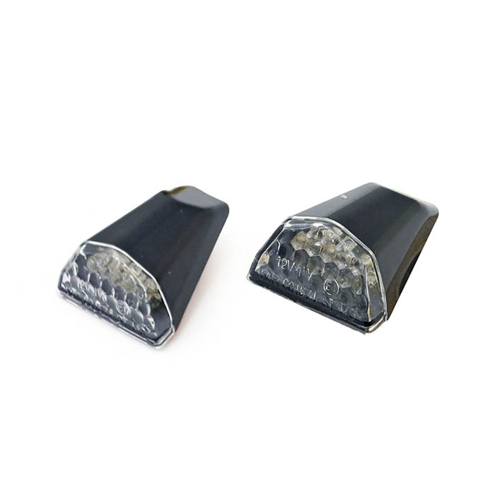 BLINKERS "SWIFT" LED E-MÄRKTA, SVARTA MED KLART GLAS