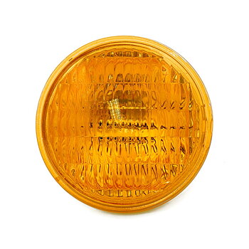 LAMPINSATS 4 1/2" FÖR HARLEY POSITIONS LJUS, RÄFFLAT GULT GLAS