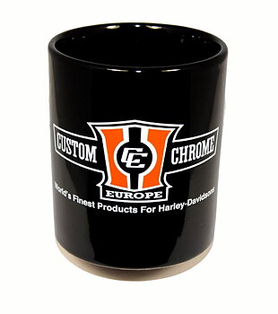 MUGG SVART CUSTOM CHROME