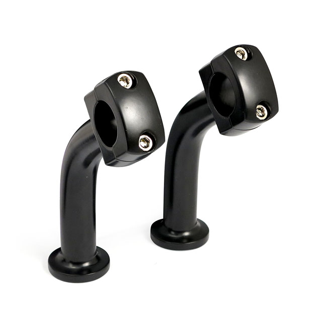 RISERS SVARTA 5" HÖGA, 2" PULLBACK, FÖR 1" STYREN, ELLER FÖR 22 MM. STYREN MED MELLANLÄGG